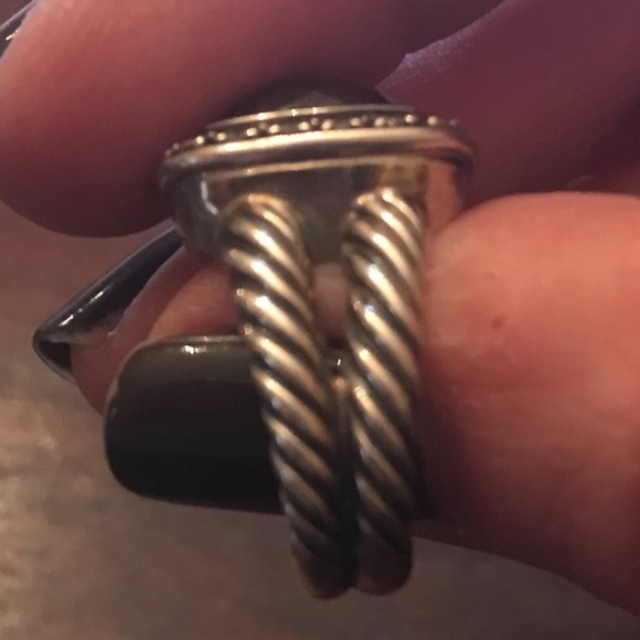 David Yurman Hematite Albion ring with diamonds - Picture 3 of 4